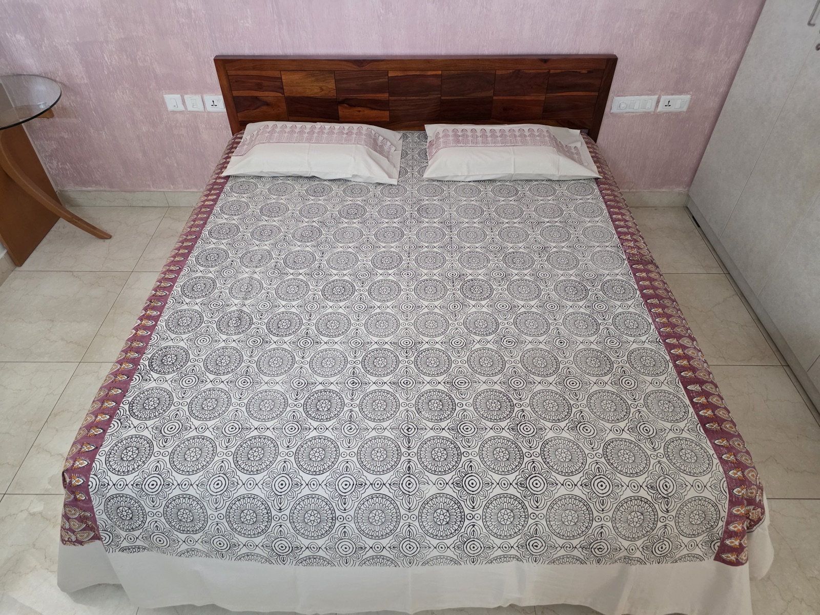 King Size Bed Spread 007 — block-printed artisanal piece