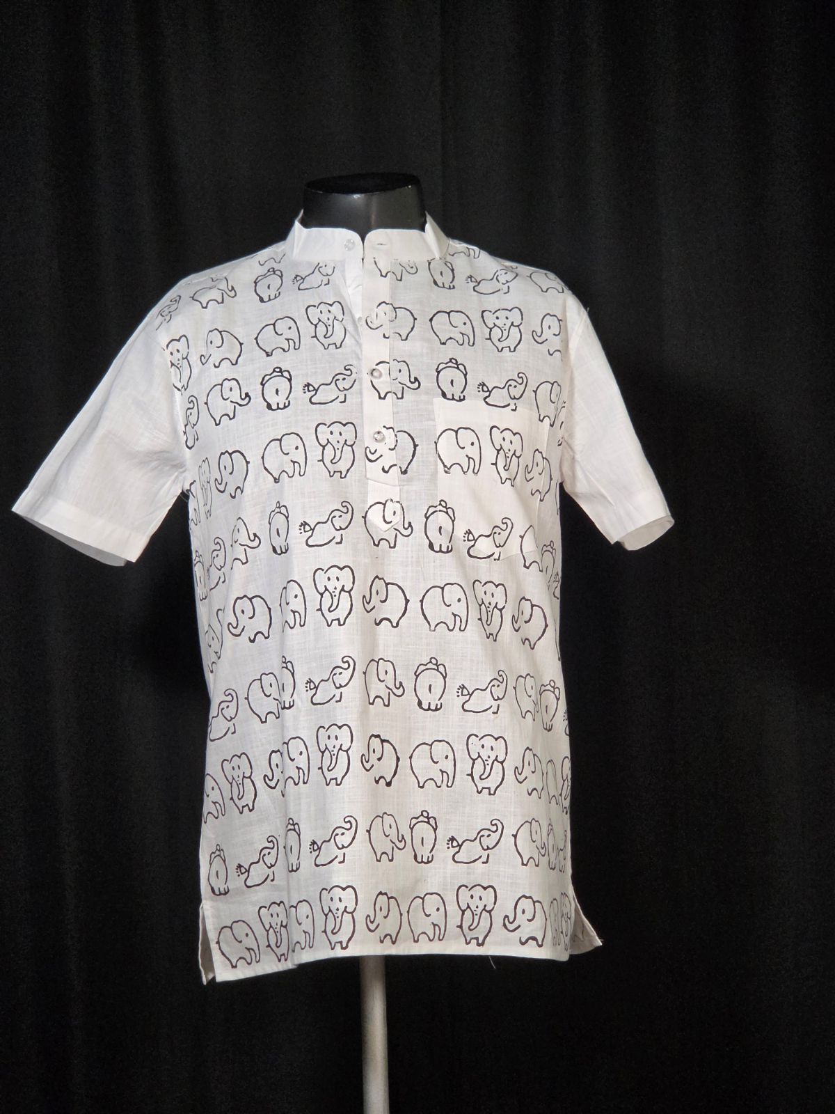 Cotton Kadhi Kurta 008 — block-printed artisanal piece