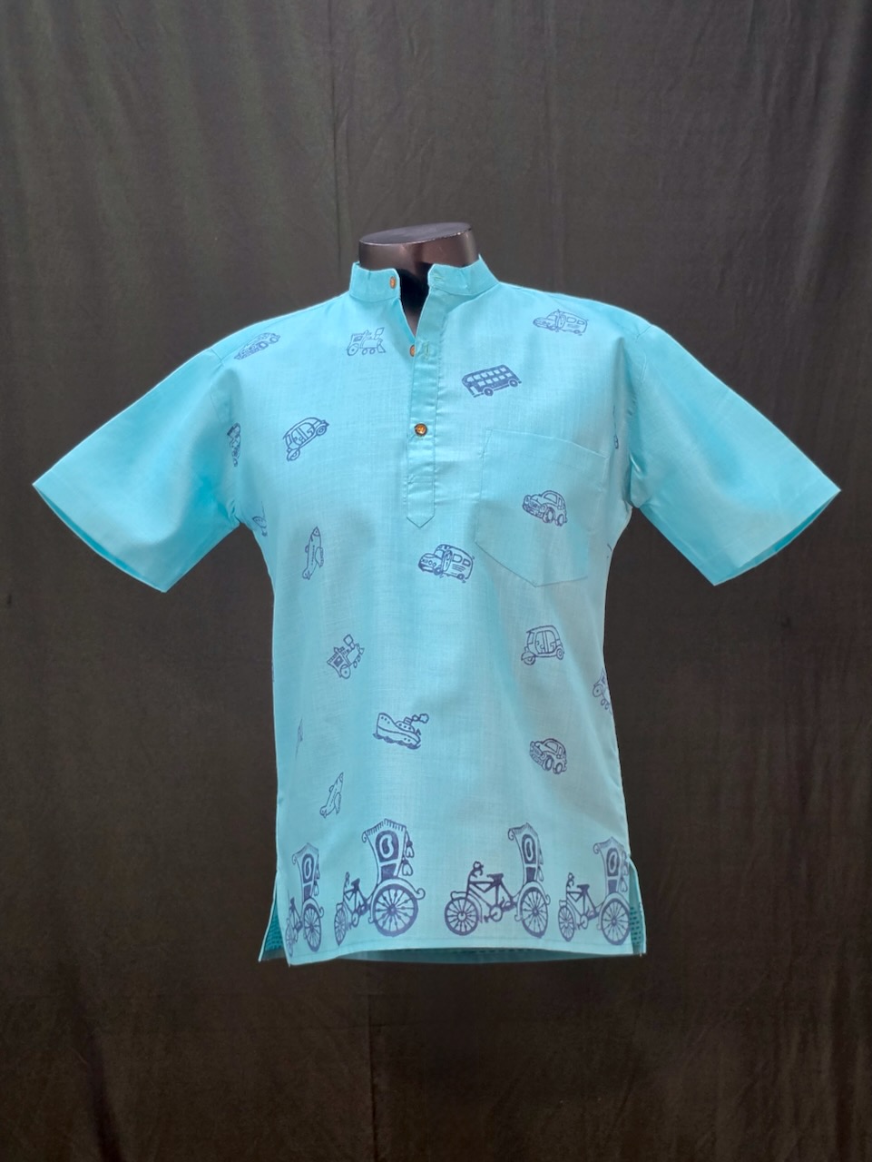 Cotton Kadhi Kurta 004 — block-printed artisanal piece