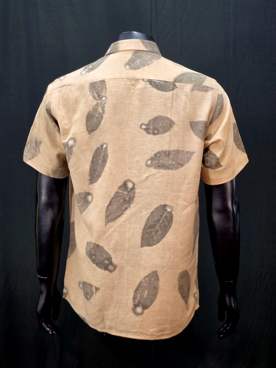 Eco Printed Linen Shirt 001 view 2