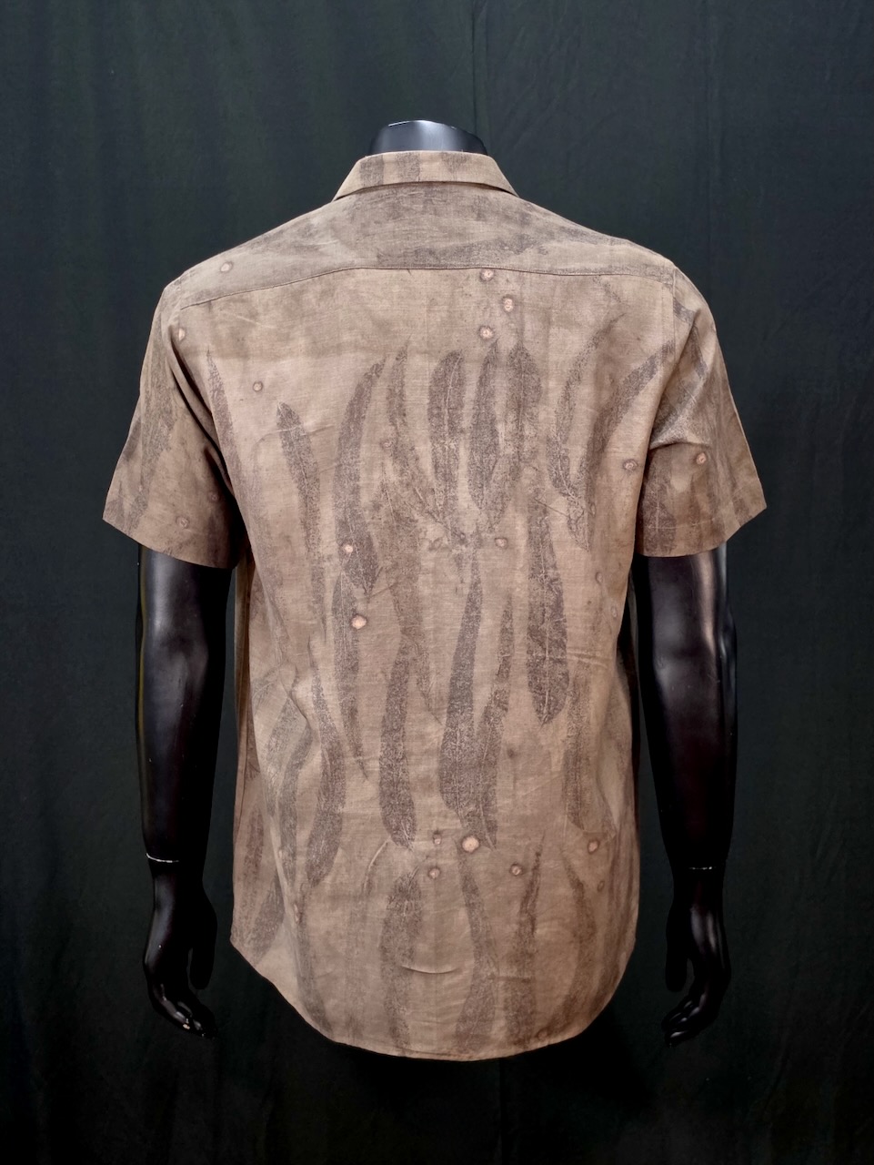 Eco Printed Linen Shirt 002 view 2