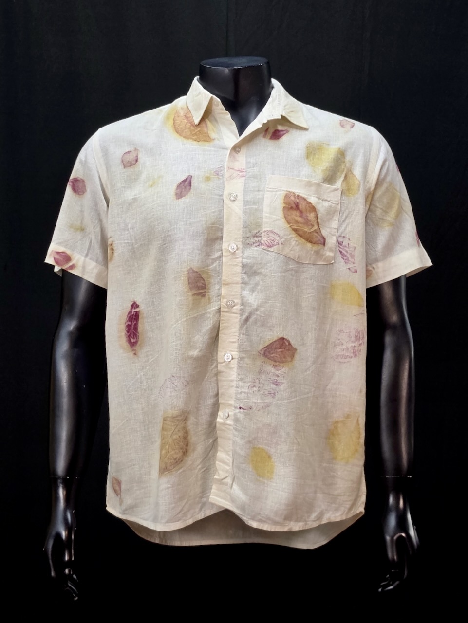 Eco Printed Linen Shirt 003 view 2