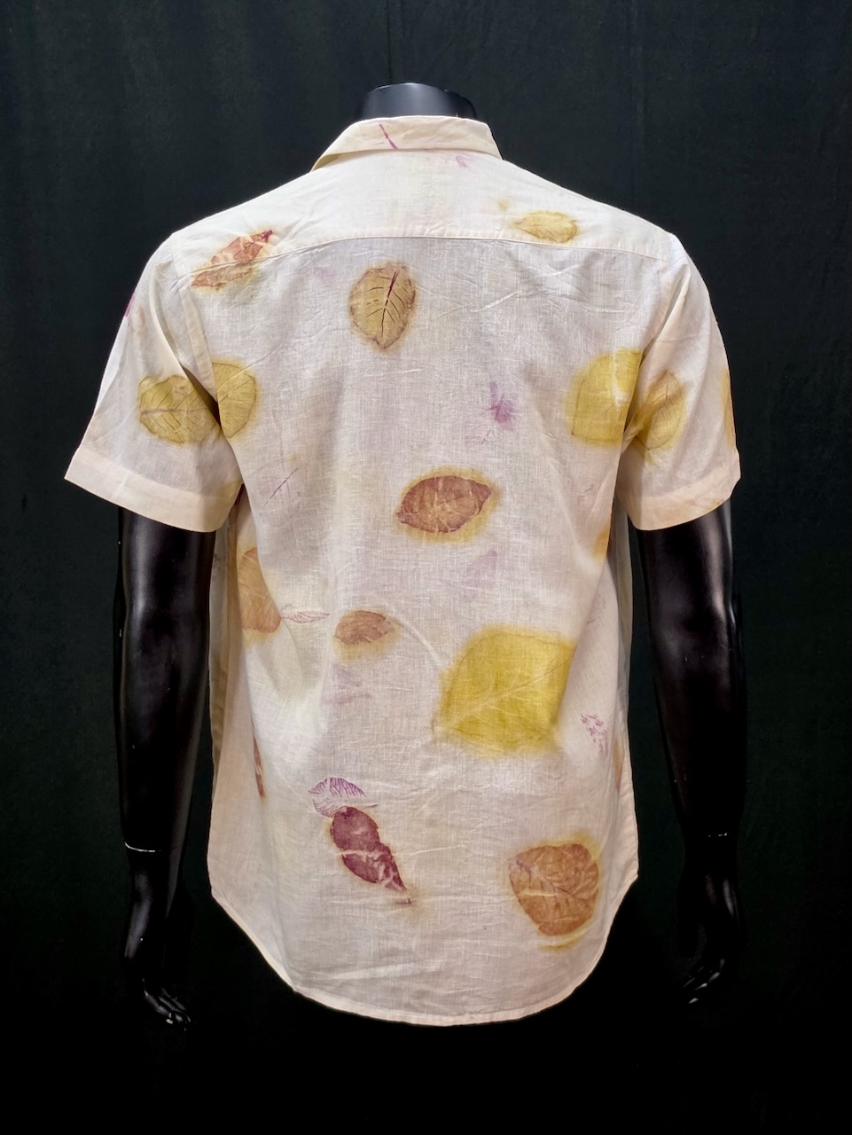 Eco Printed Linen Shirt 003 view 3
