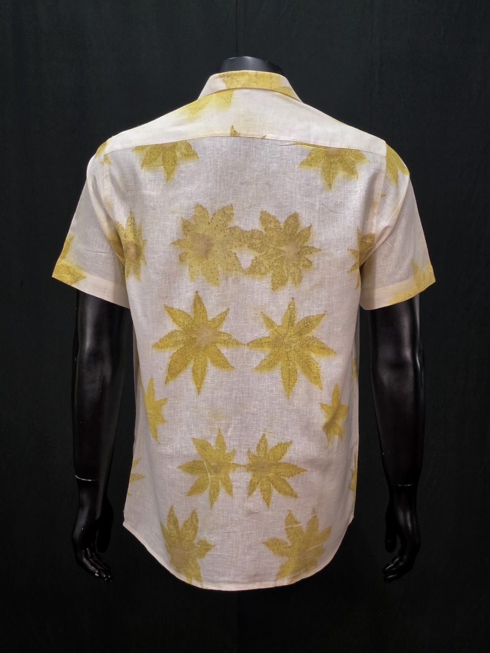 Eco Printed Linen Shirt 004 view 2