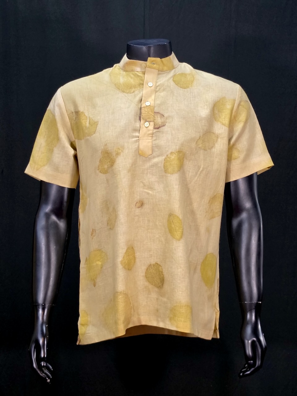 Eco Printed Linen Kurta 005 — block-printed artisanal piece