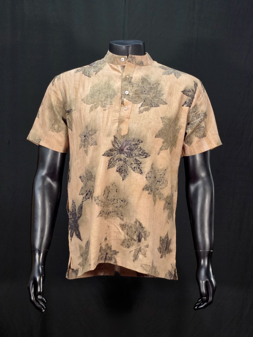 Eco Printed Linen Kurta 006 — block-printed artisanal piece