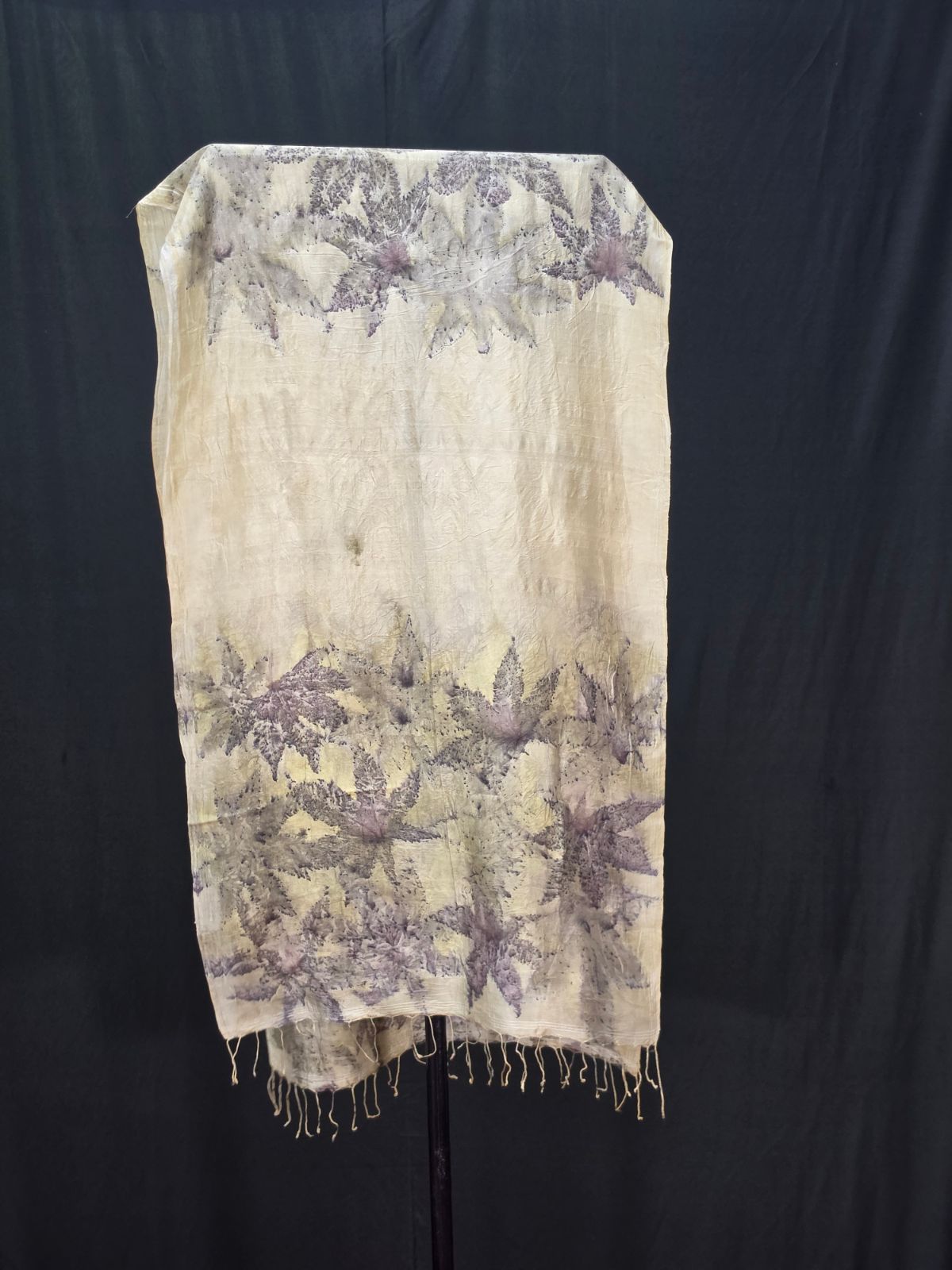 Eco Printed Silk Stole 029 view 2