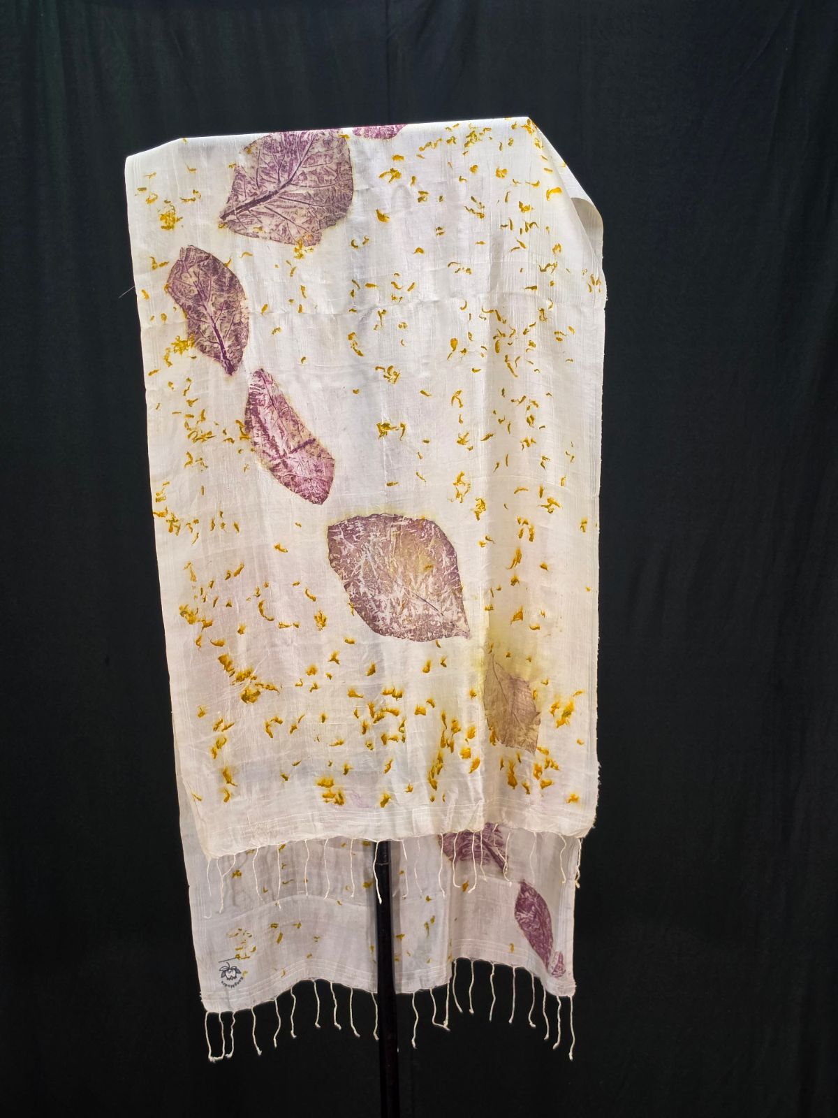 Eco Printed Silk Stole 030 view 2