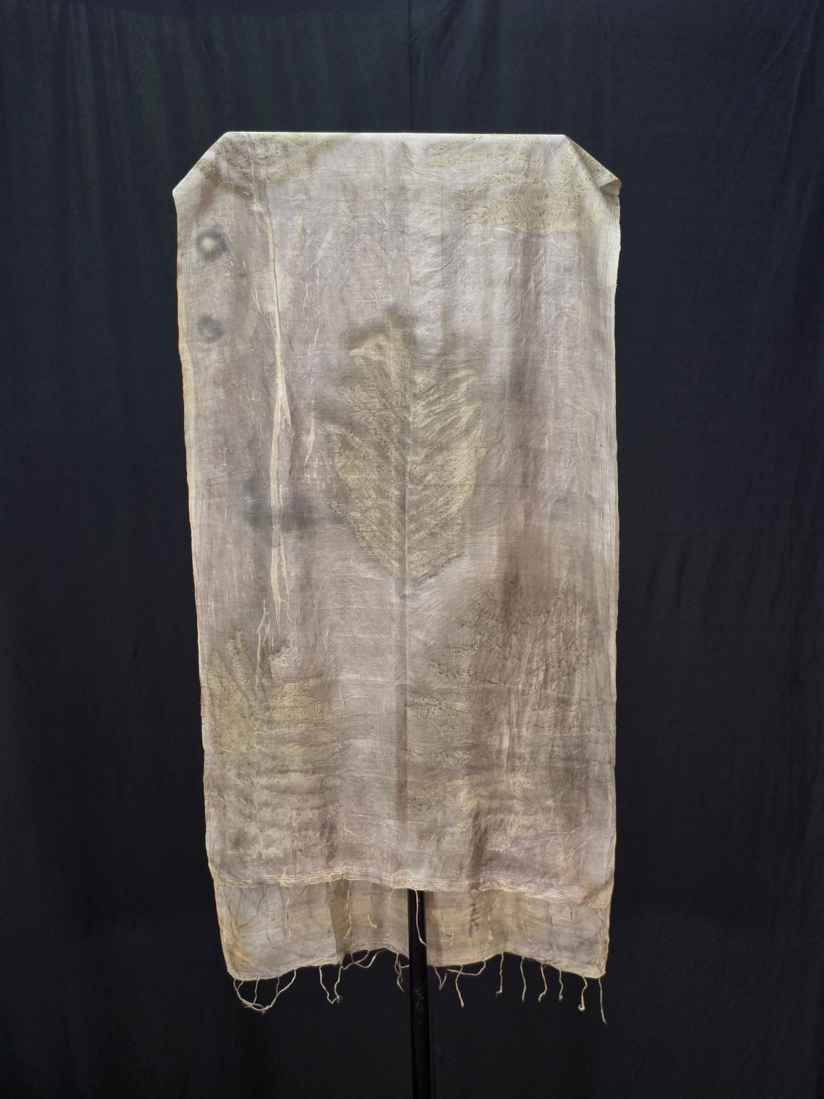 Eco Printed Silk Stole 031 view 2