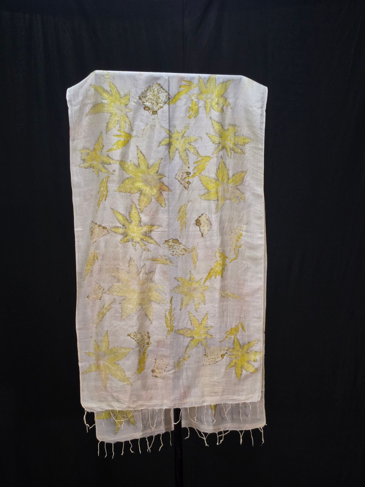 Eco Printed Silk Stole 033 view 2