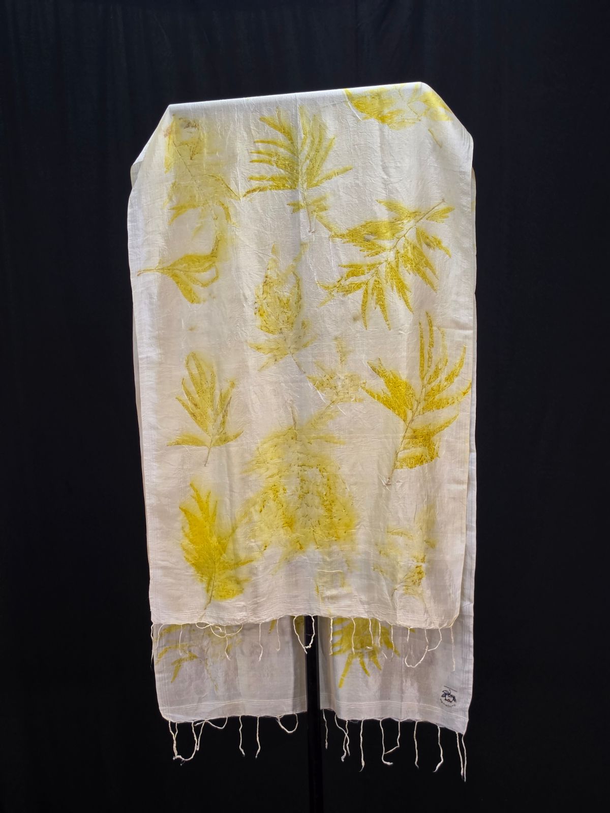 Eco Printed Silk Stole 034 view 2