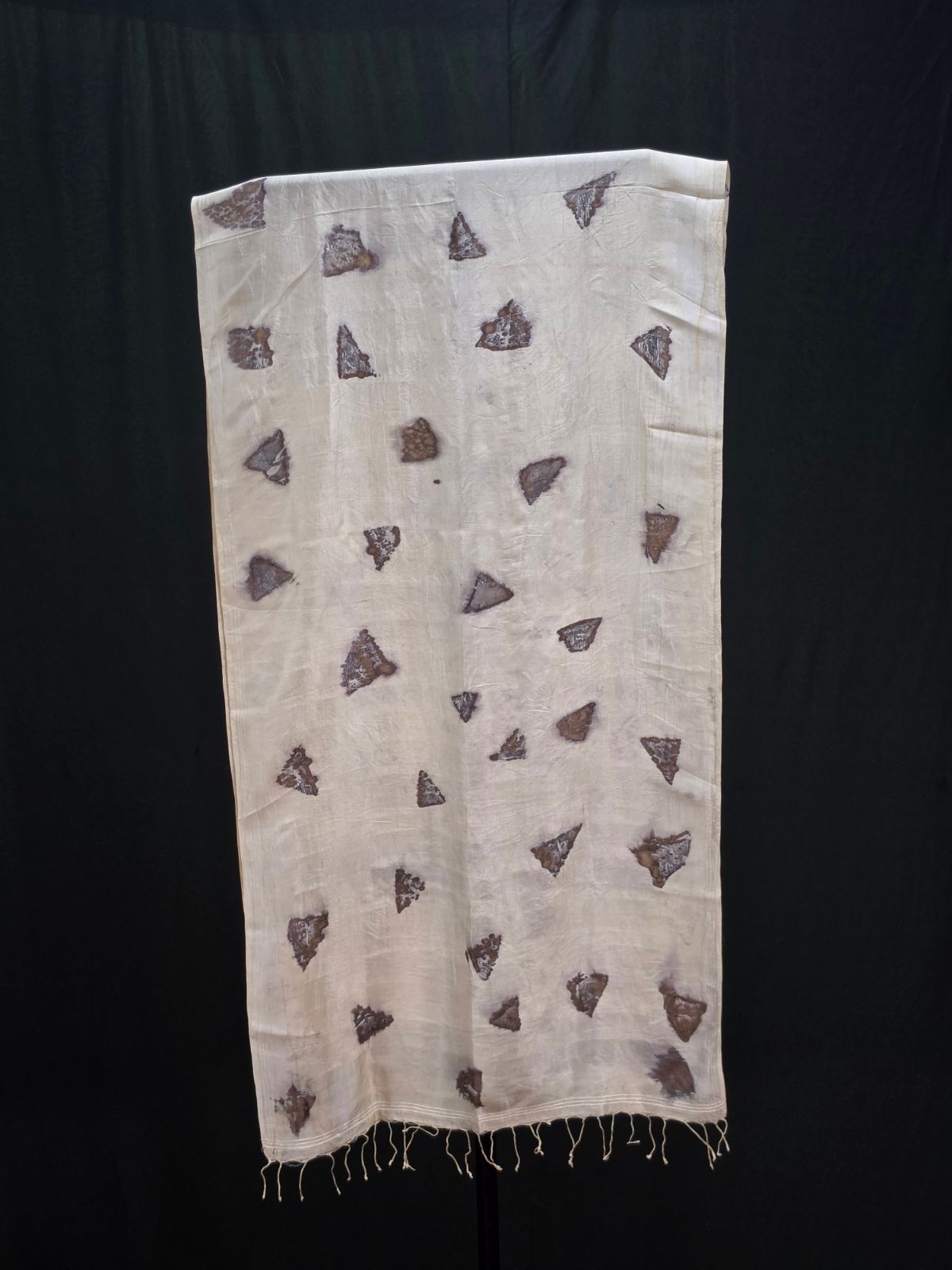 Eco Printed Silk Stole 007 view 2