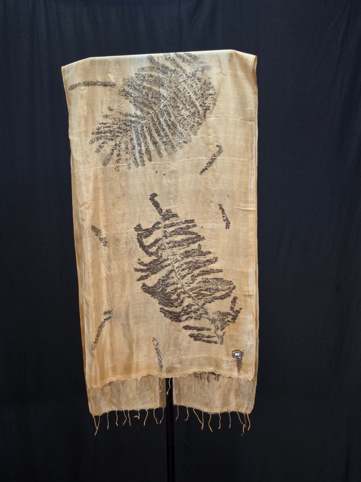 Eco Printed Silk Stole 035 view 2