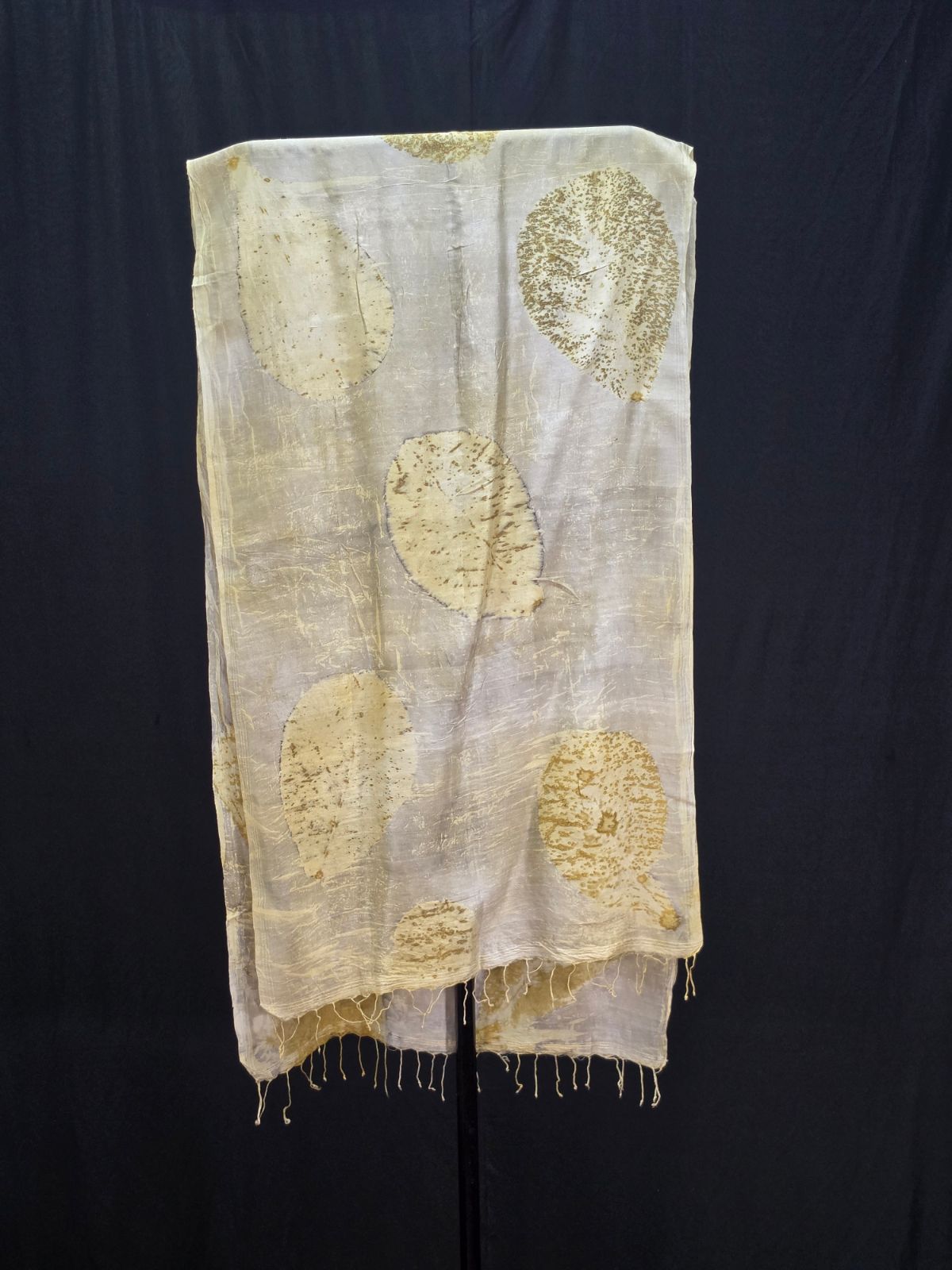 Eco Printed Silk Stole 037 view 2