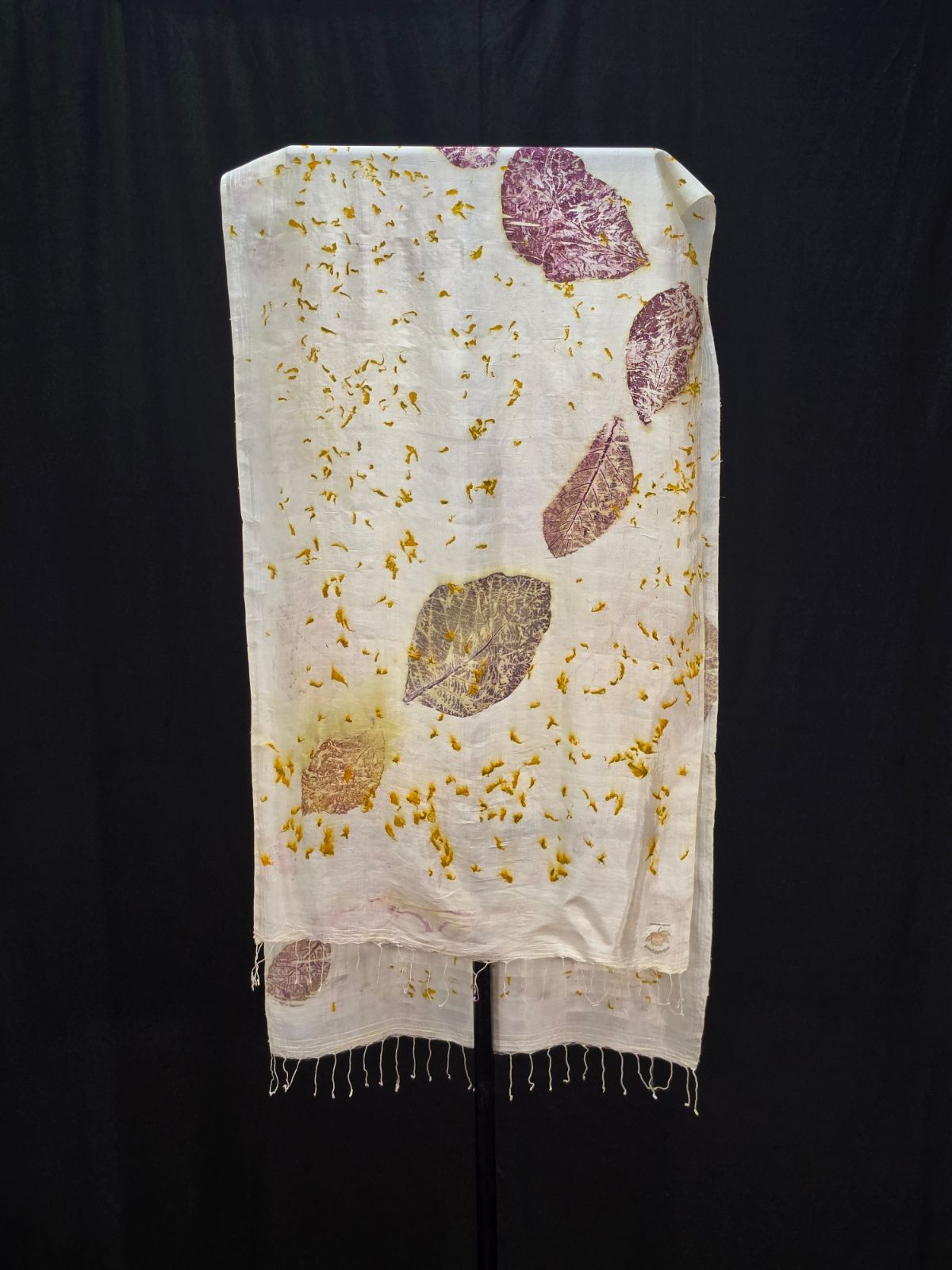 Eco Printed Silk Stole 038 view 2
