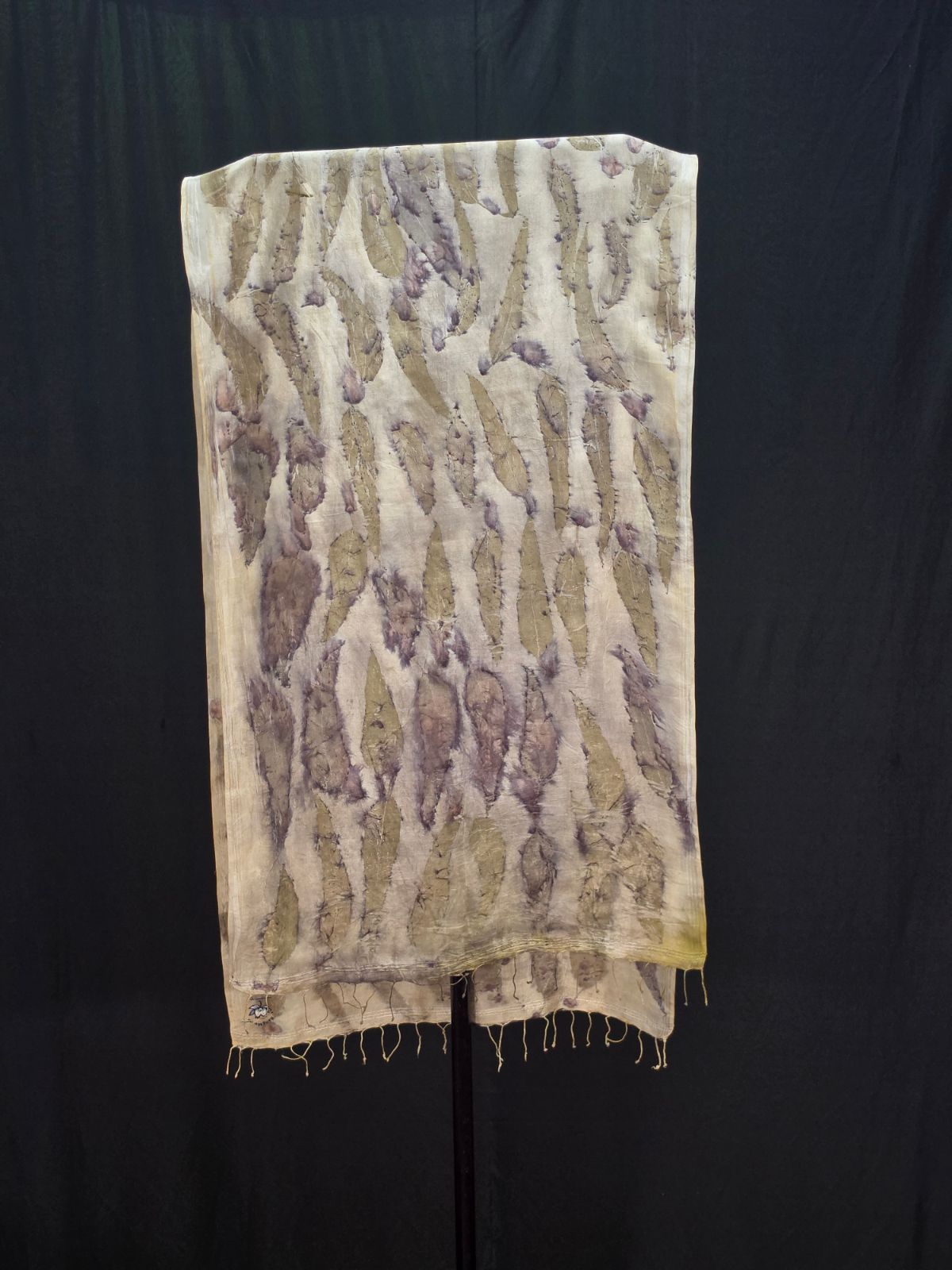 Eco Printed Silk Stole 039 view 2