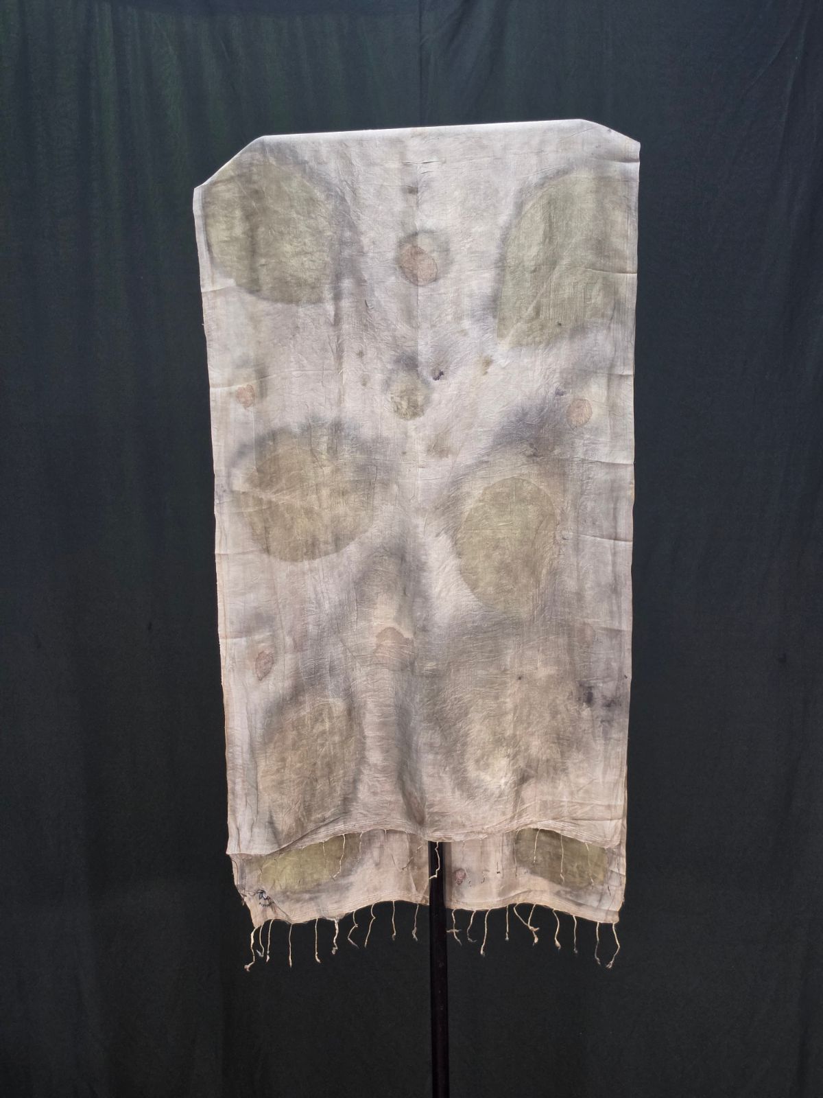 Eco Printed Silk Stole 040 view 2