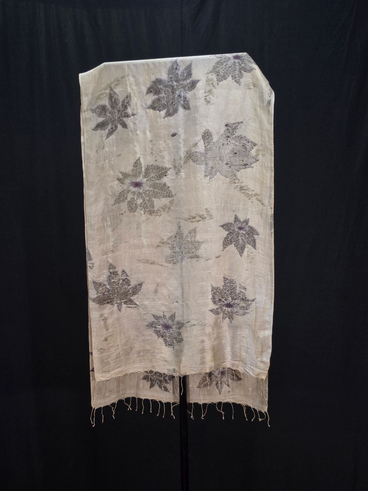 Eco Printed Silk Stole 042 view 2
