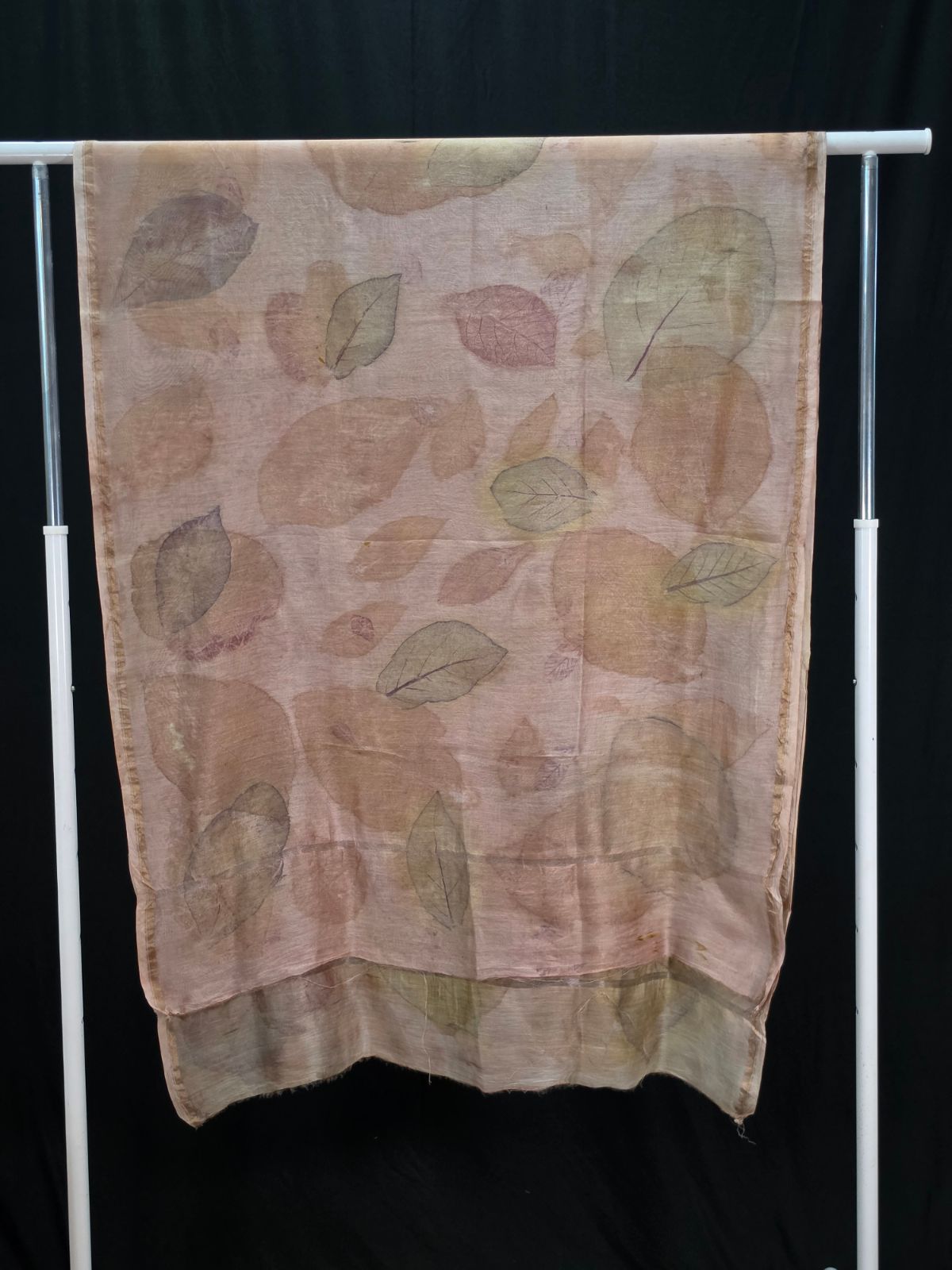 Eco Printed Chenderi Silk Stole 002 view 2