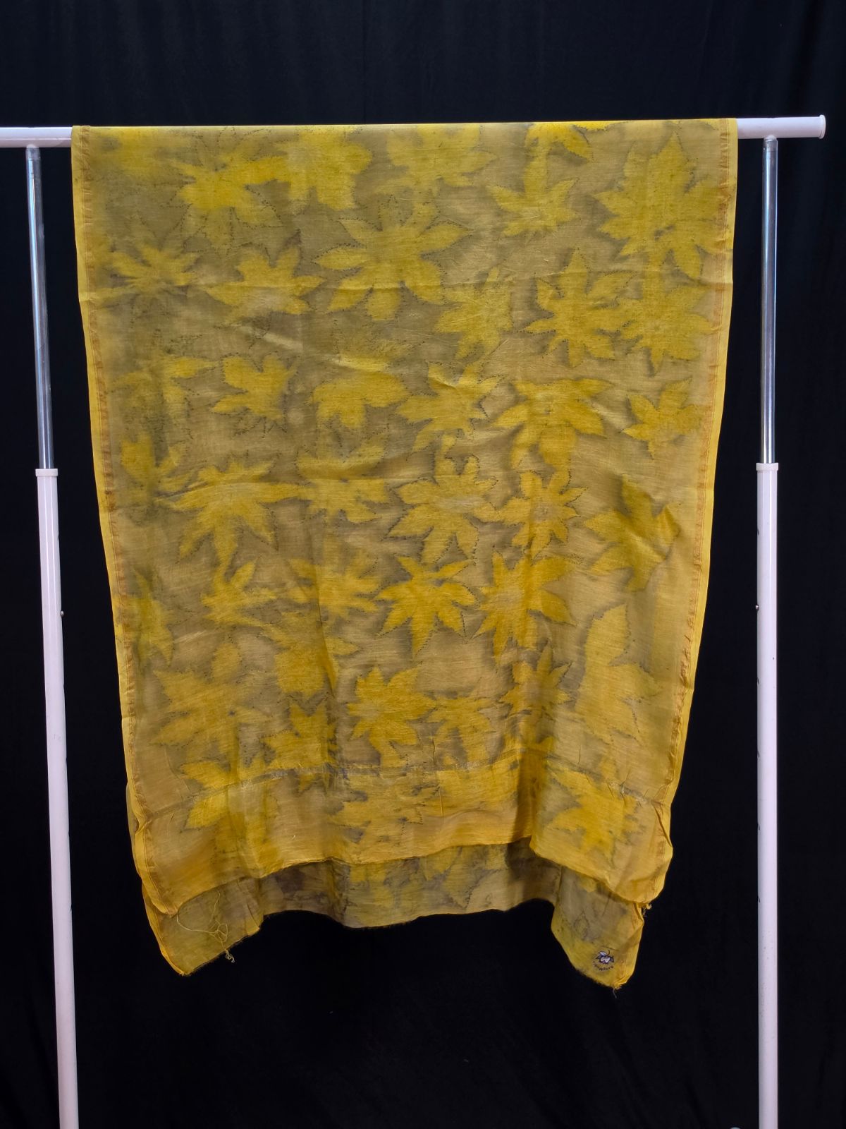 Eco Printed Chenderi Silk Stole 003 view 2