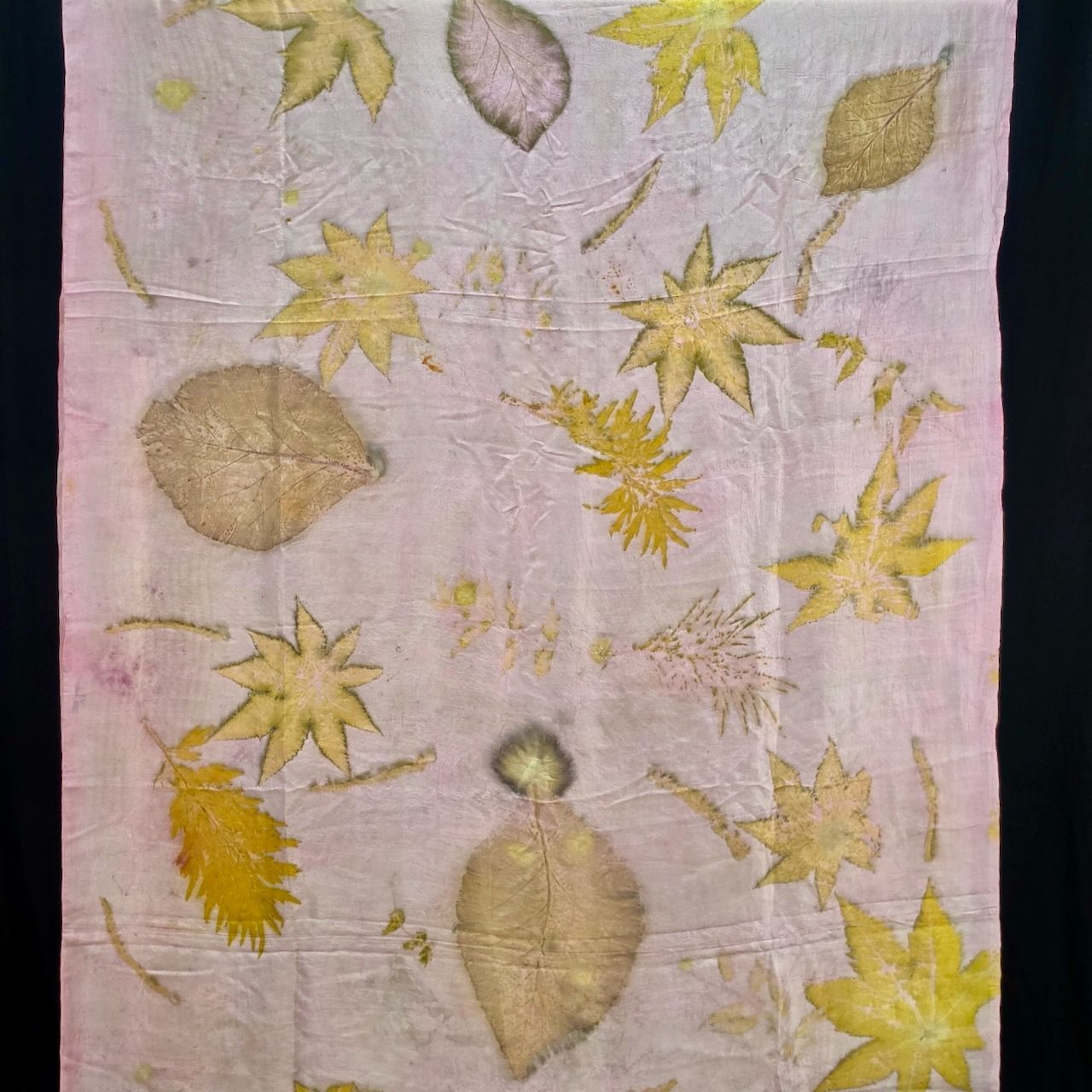 Eco Printed Silk Saree 001 — block-printed artisanal piece