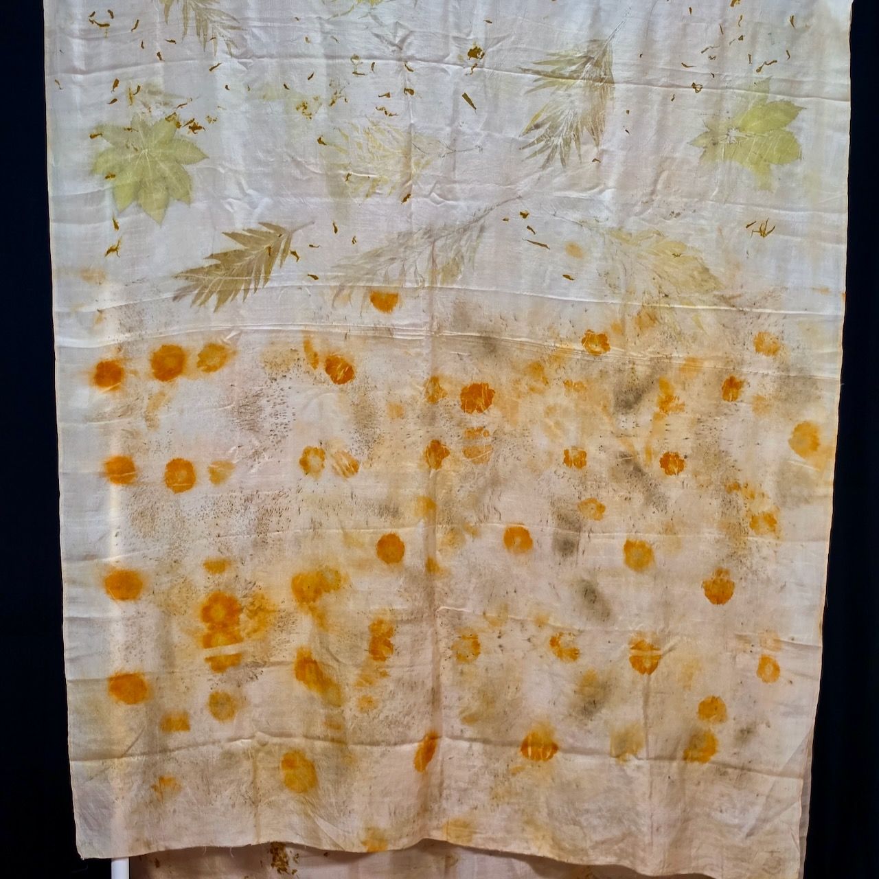 Eco Printed Silk Saree 003 — block-printed artisanal piece