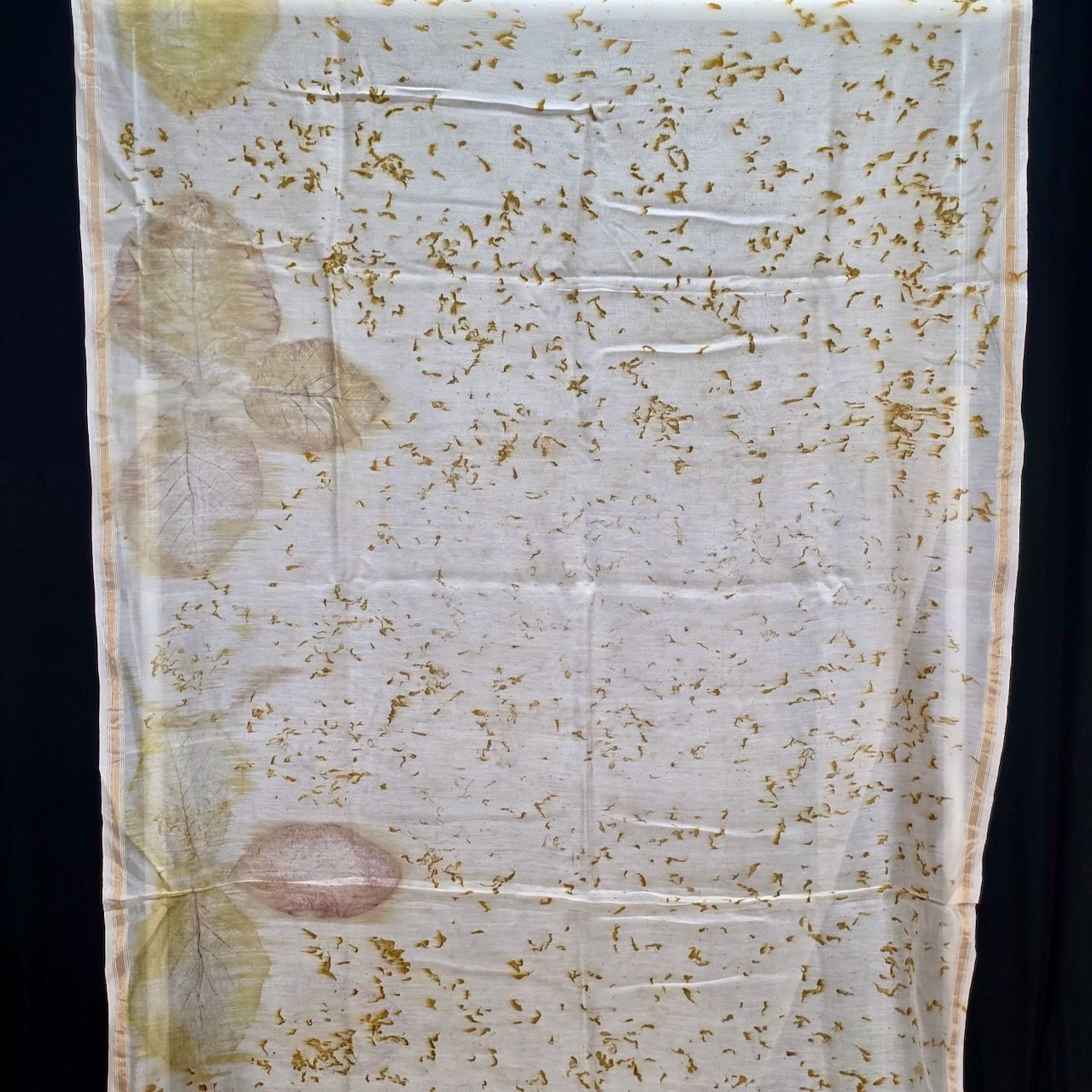 Eco Printed Chenderi Silk Saree 002 view 2