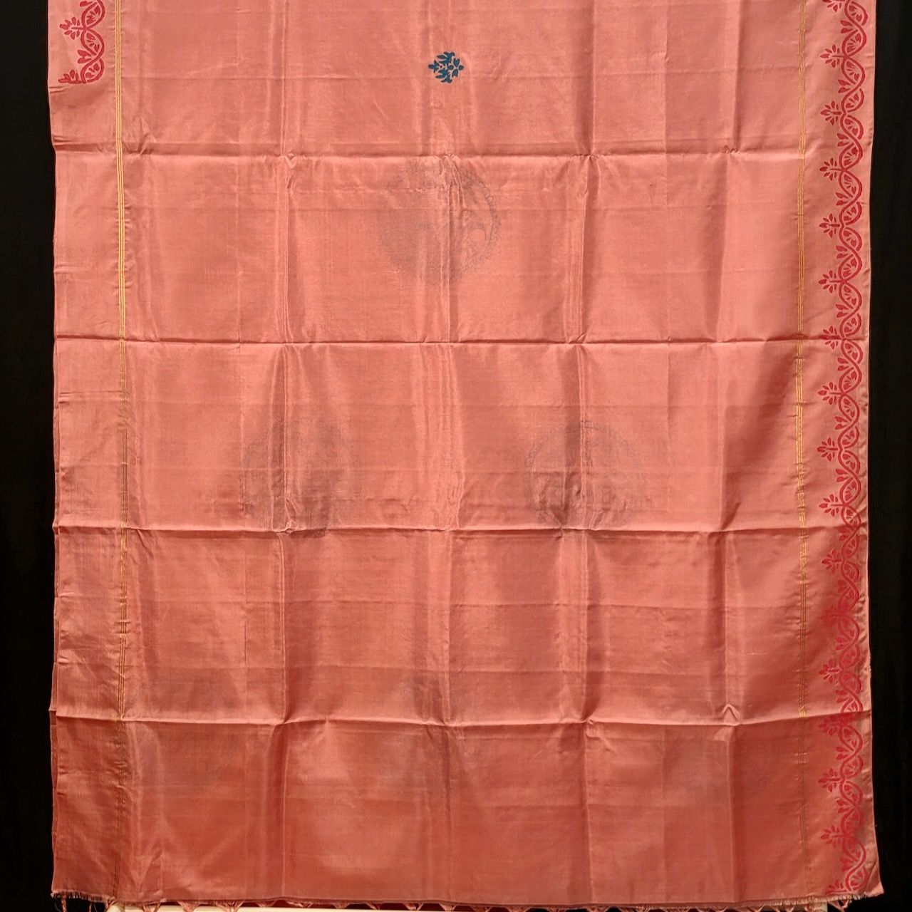 Block Printed Kanjivaram Silk Saree 002 view 3