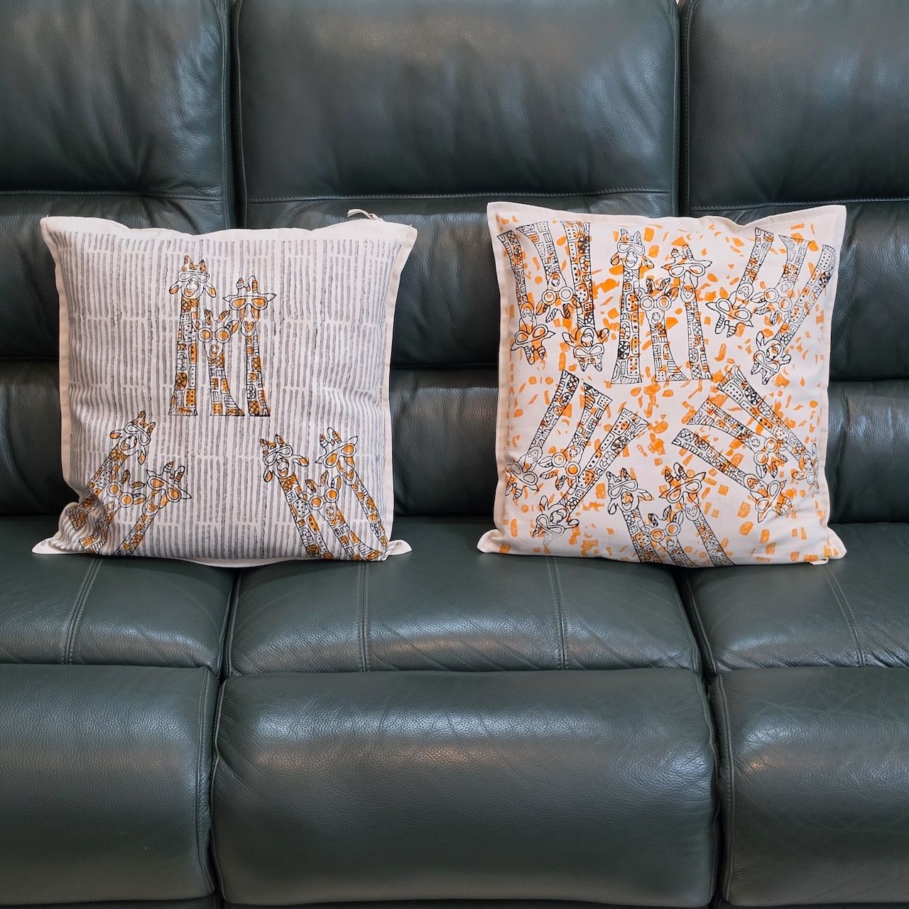 Cotton Cushion Covers 002 — block-printed artisanal piece