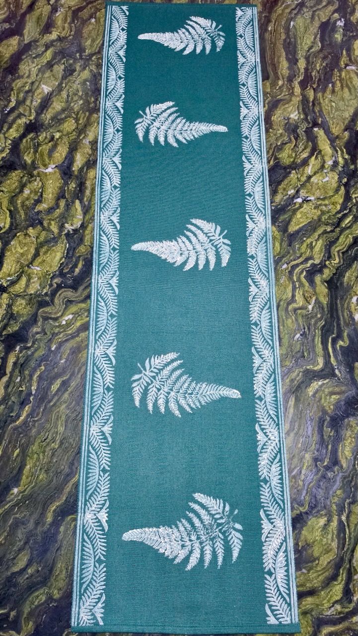Table Runner 002 — block-printed artisanal piece
