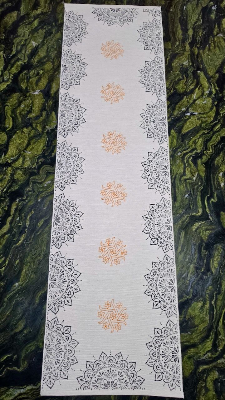 Table Runner 04 — block-printed artisanal piece