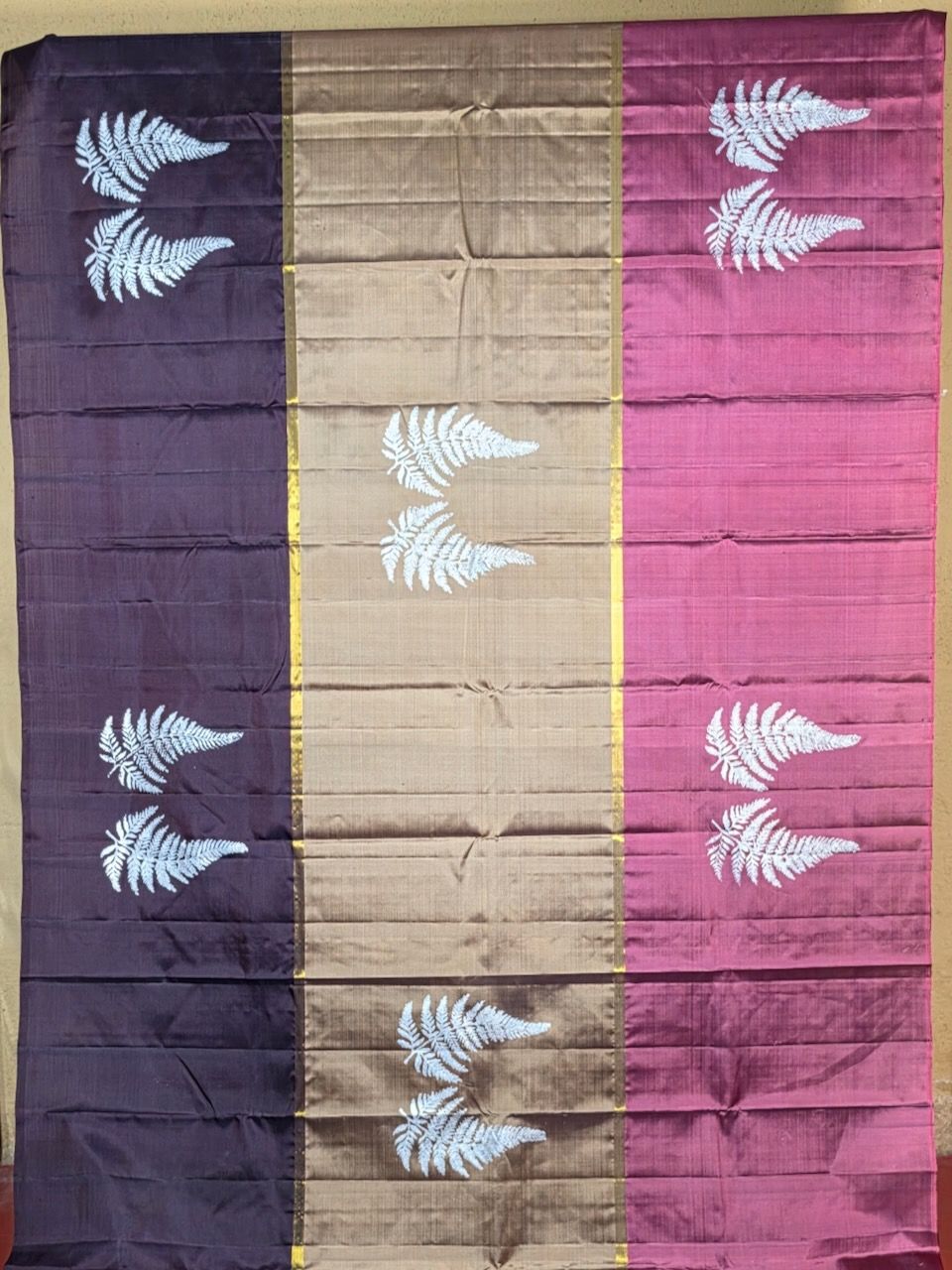Block Printed Kanjivaram Silk Saree 004 view 2