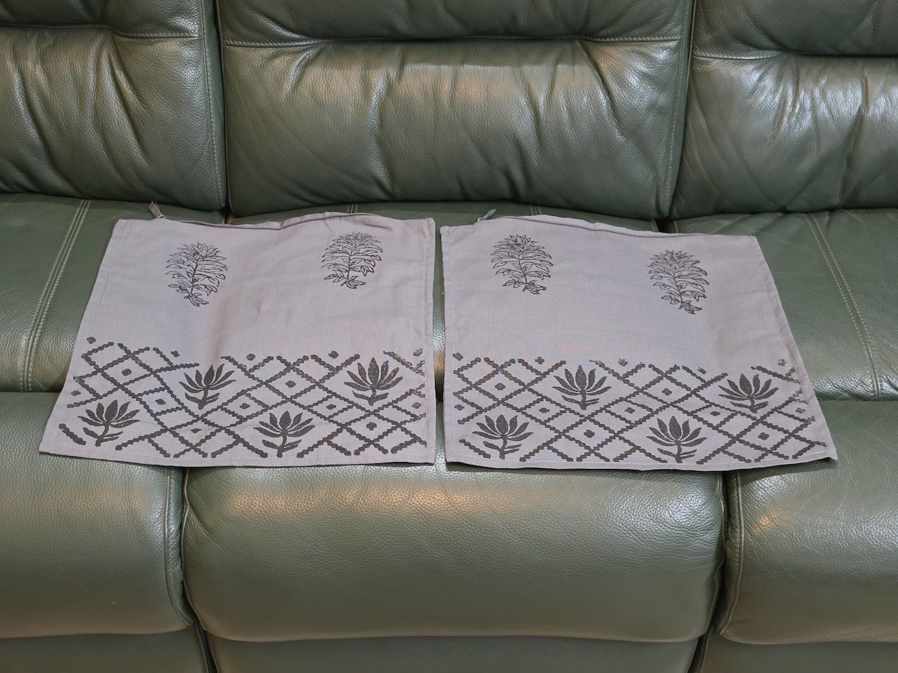 Cotton Cushion Covers 005 — block-printed artisanal piece