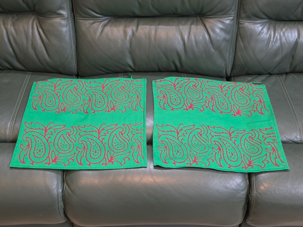 Cotton Cushion Covers 006 — block-printed artisanal piece