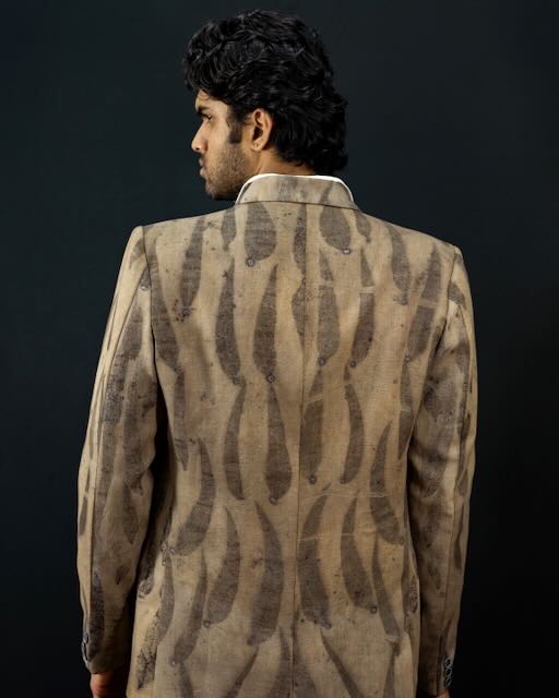 Eco Printed Lenin Blazer 005 view 3