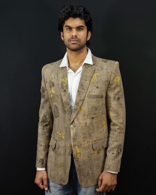 Eco Printed Lenin Blazer 008 view 3