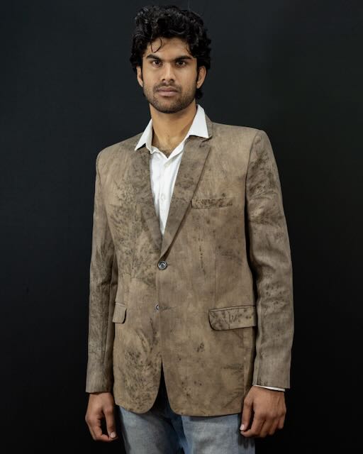 Eco Printed Lenin Blazer 007 view 2