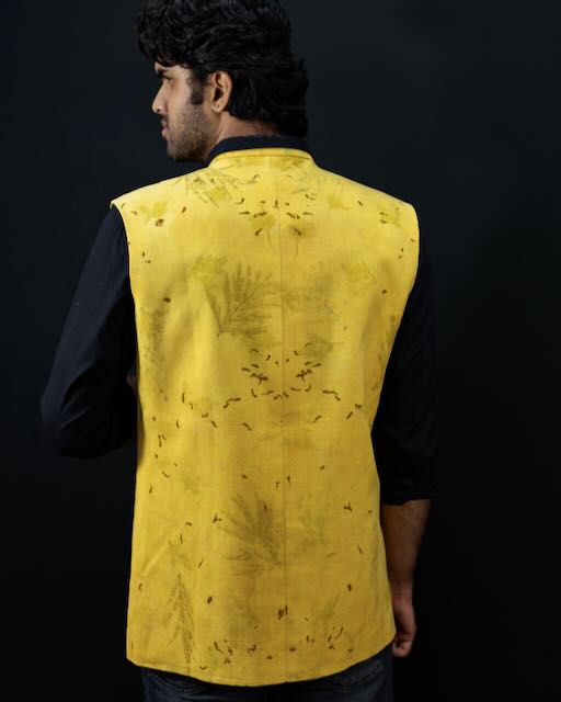 Eco Printed Lenin Modi Coat (Modi Jacket) 003 view 4