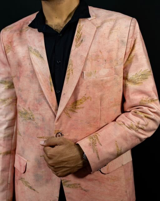 Eco Printed Banana Blazer 001 view 3