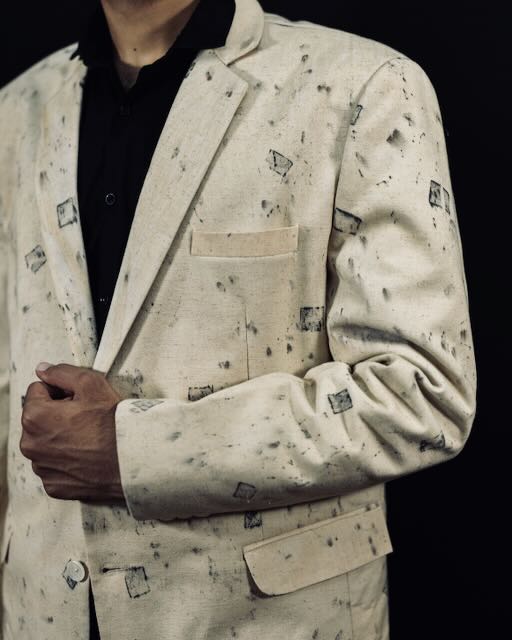 Eco Printed Banana Blazer 002 view 3