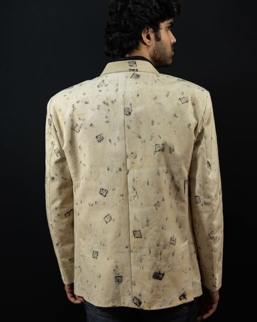 Eco Printed Banana Blazer 002 view 4