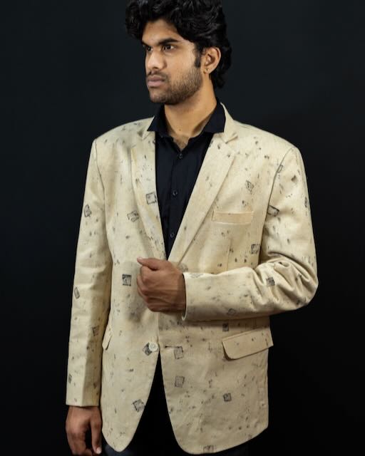 Eco Printed Banana Blazer 002 view 2