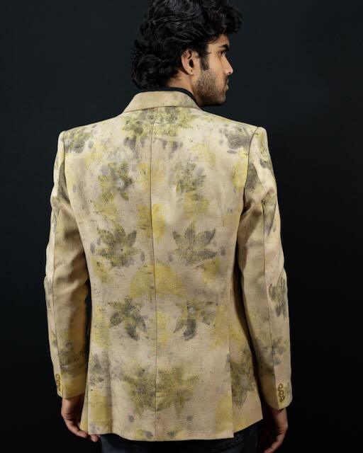 Eco Printed Lenin Blazer 006 view 3