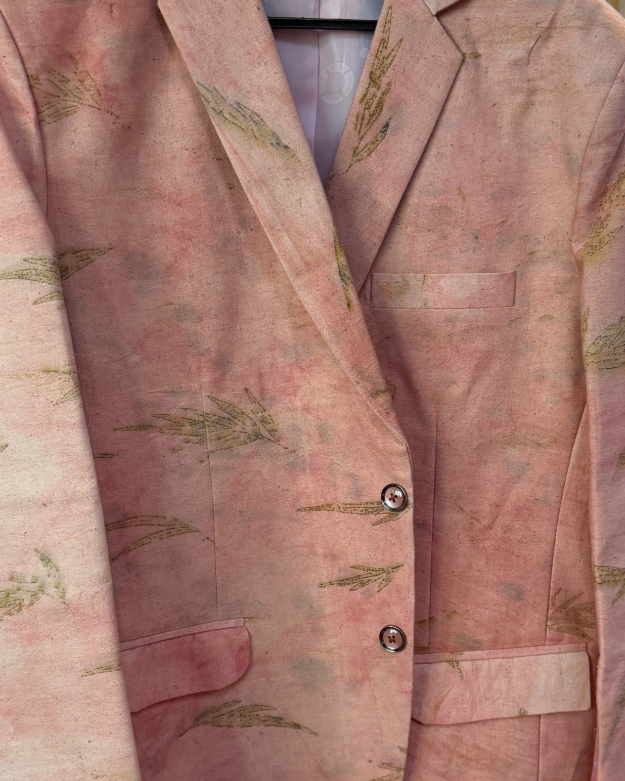Eco Printed Banana Blazer 001 view 5