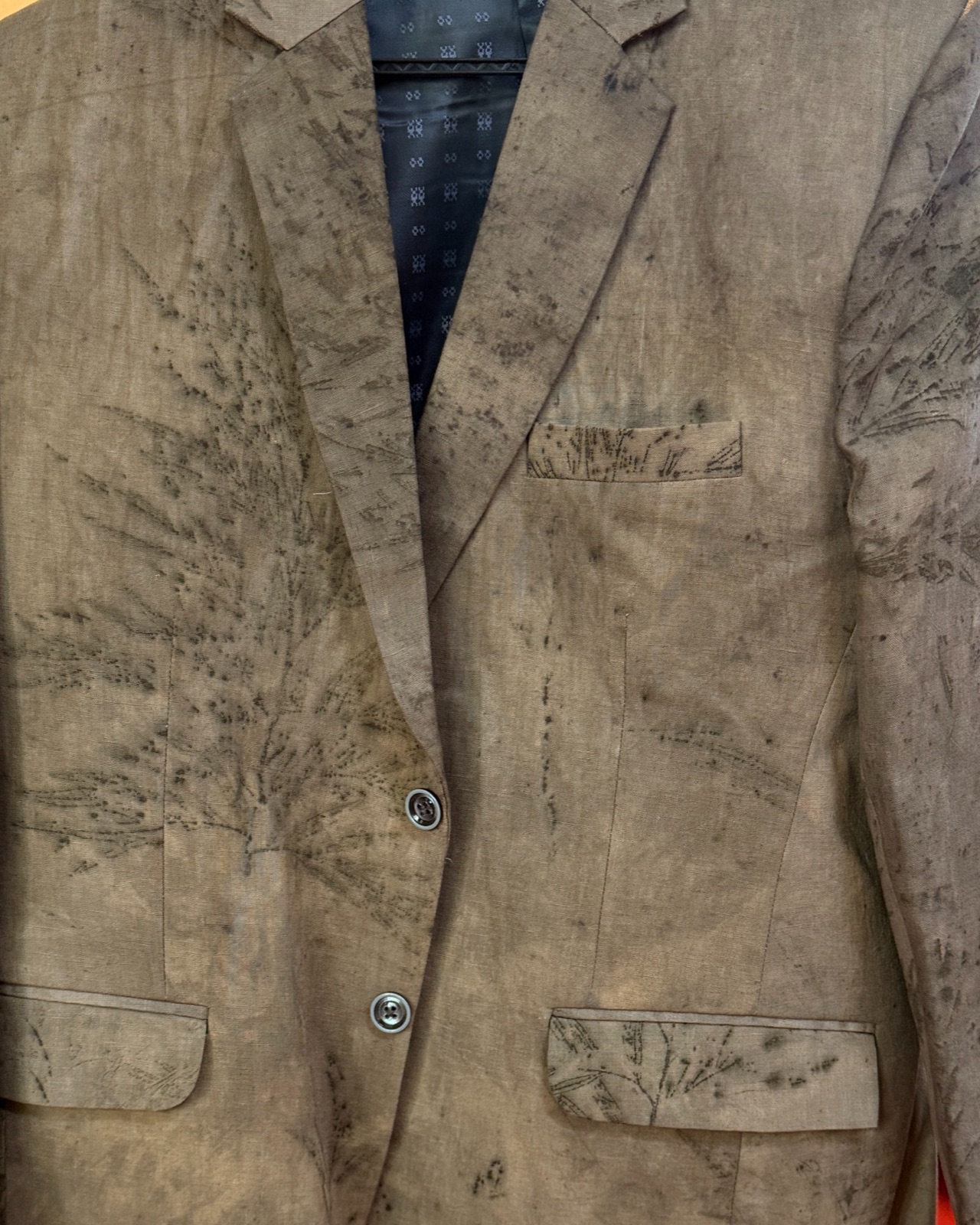 Eco Printed Lenin Blazer 007 view 5